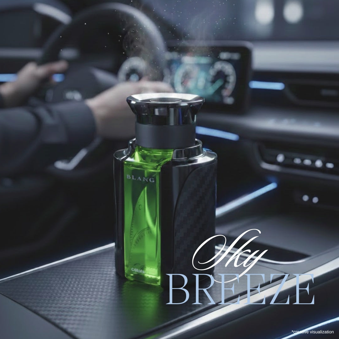 Carmate Blang Sky Breeze Car Air Freshener Liquid Perfume – Rose & Sandalwood Fragrance, Long Lasting 45 Days, Adjustable Cap, Fits Cup Holder & Dashboard (100ml)