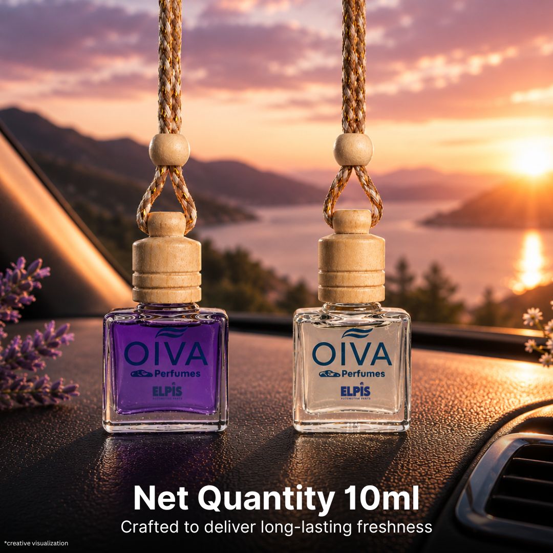 Elpis OIVA Orchid Bloom + Polar Mist Car Perfume Combo (Pack of 2) – Long-Lasting Luxury Car Air Freshener with Lemon Citrus, Jasmine, Lily & Fresh Floral Notes