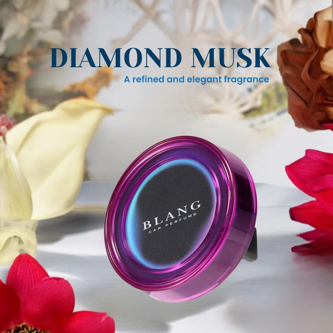 Carmate Blang Car Air Freshener Clip – Diamond Musk | Long-Lasting Car Perfume with Odor-Eliminating Formula (30 Days)