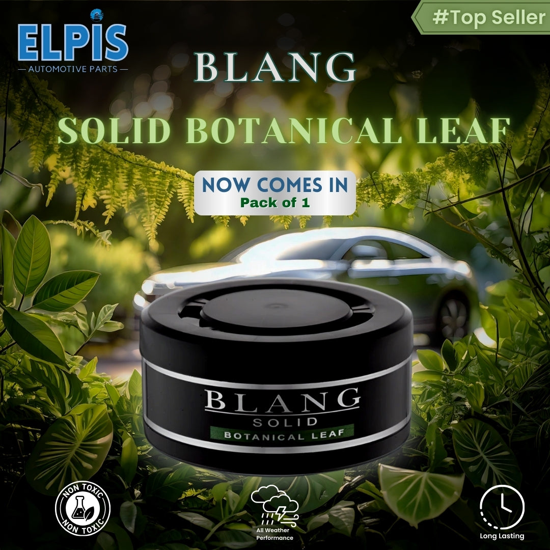 Blang Solid Air Freshener - Botanical Leaf Scent, Long-Lasting Car Fragrance, Gel-Based, Non-Toxic 60g
