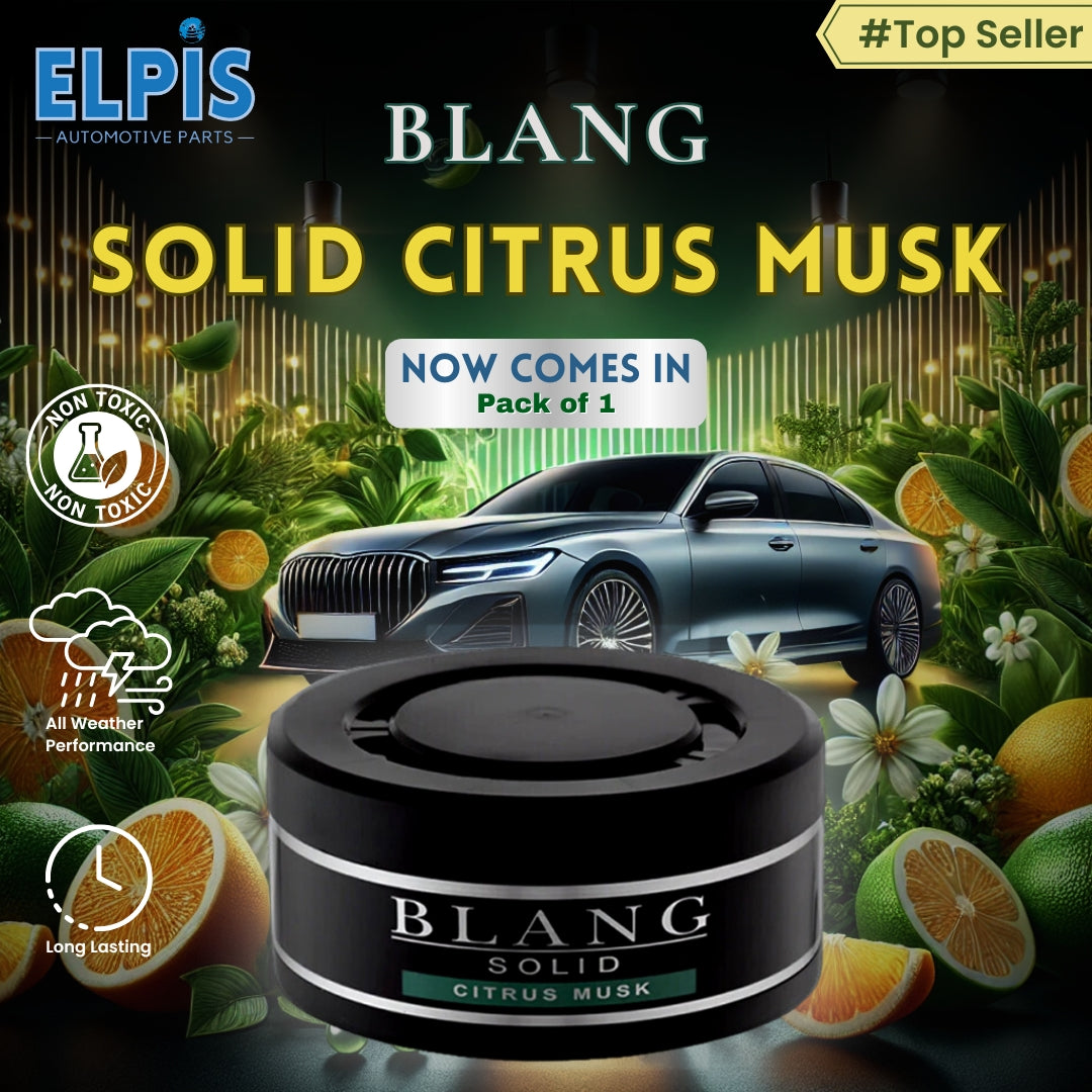 Blang Solid Air Freshener - Citrus Musk Scent, Long-Lasting Car Fragrance, Gel-Based, Non-Toxic 60g