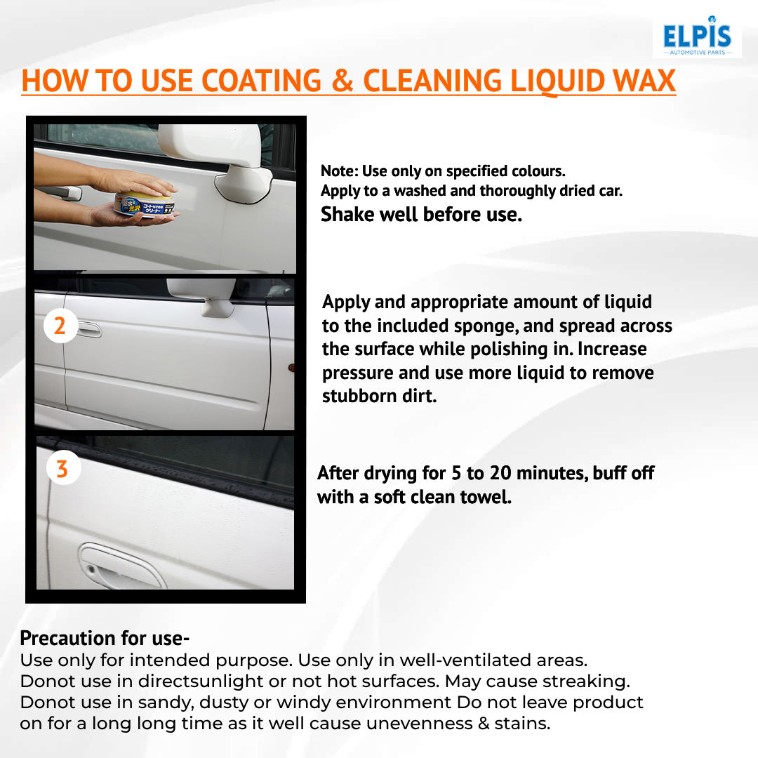 Coating & Cleaning Liquid Wax for Cars – Silver & Dark Finish, Premium Car Care - Elpis Auto