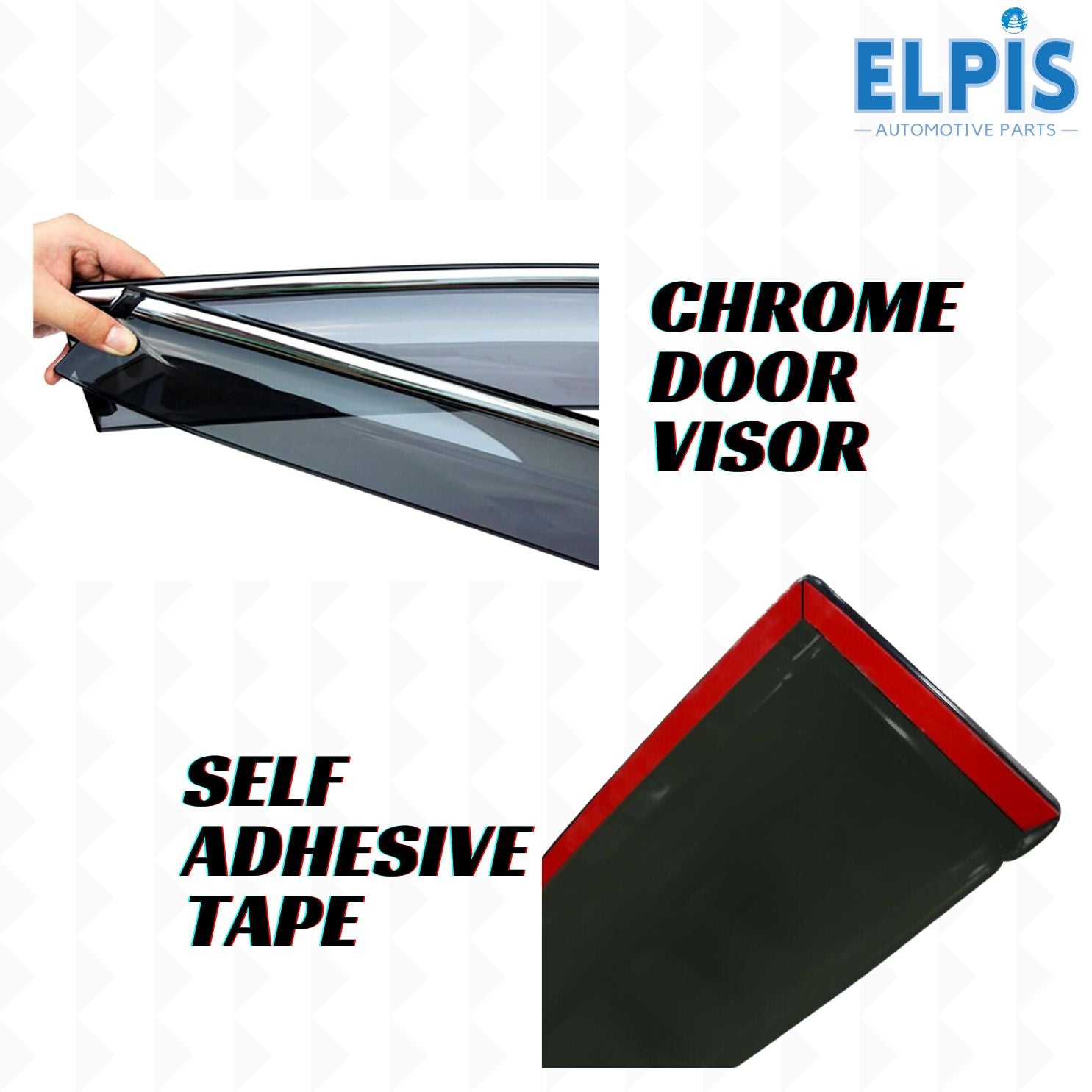 DOOR VISOR CHROME FOR TOYOTA INNOVA+HYCROSS (2023 ONWARDS) SET OF 4