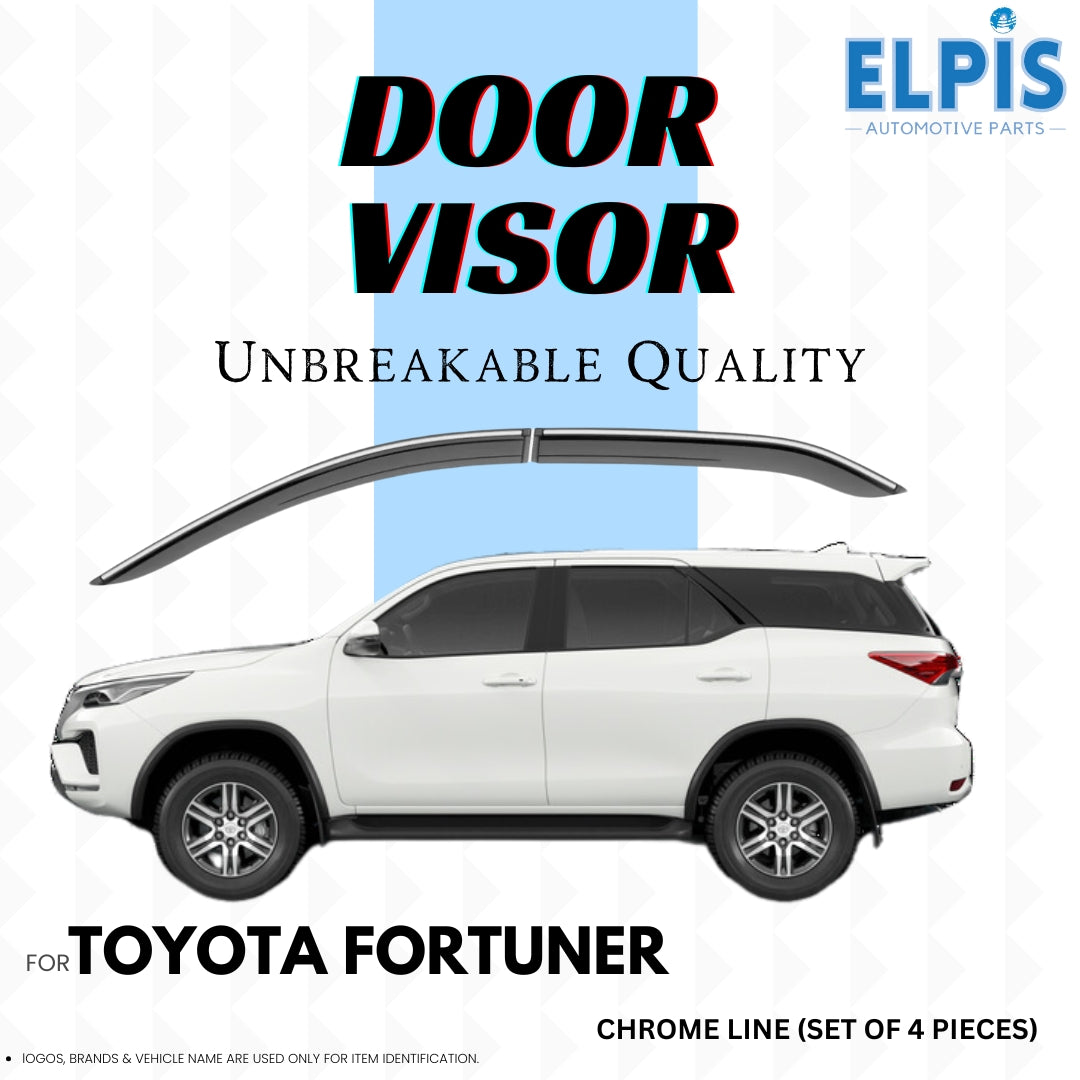 DOOR VISOR CHROME FOR TOYOTA FORTUNER (2022 ONWARDS) SET OF 4