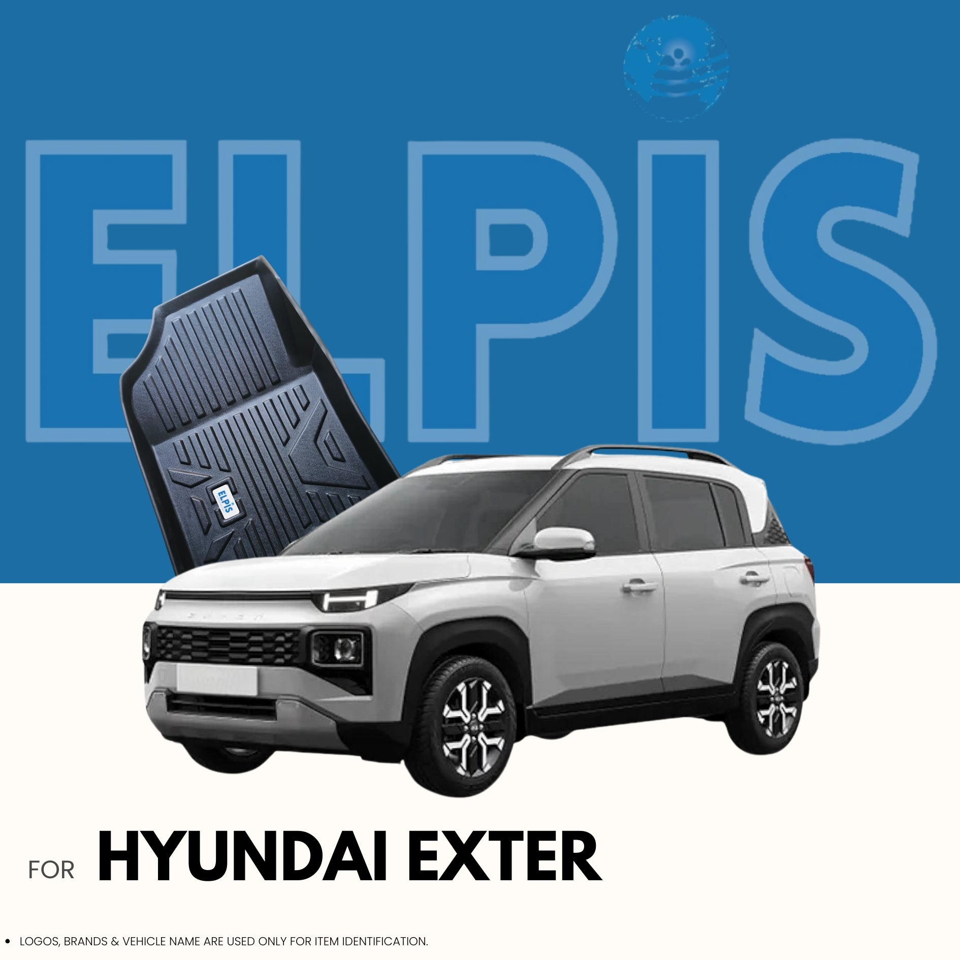 Suitable for Hyundai Exter 2023 Onwards ,ELPIS® Premium Quality Car Floor Mat LLM.