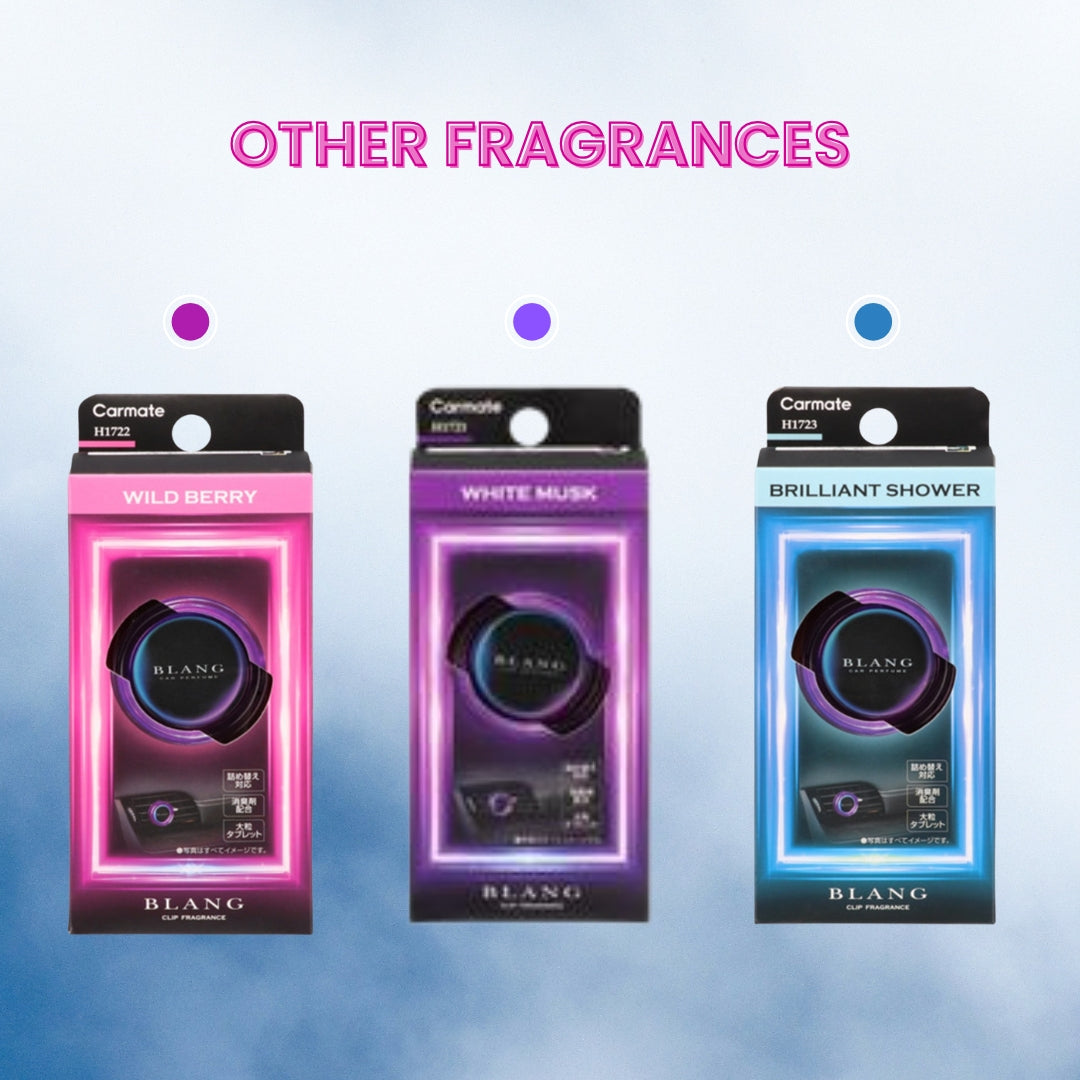 Carmate Blang Car Air Freshener Clip – Diamond Musk | Long-Lasting Car Perfume with Odor-Eliminating Formula (30 Days)