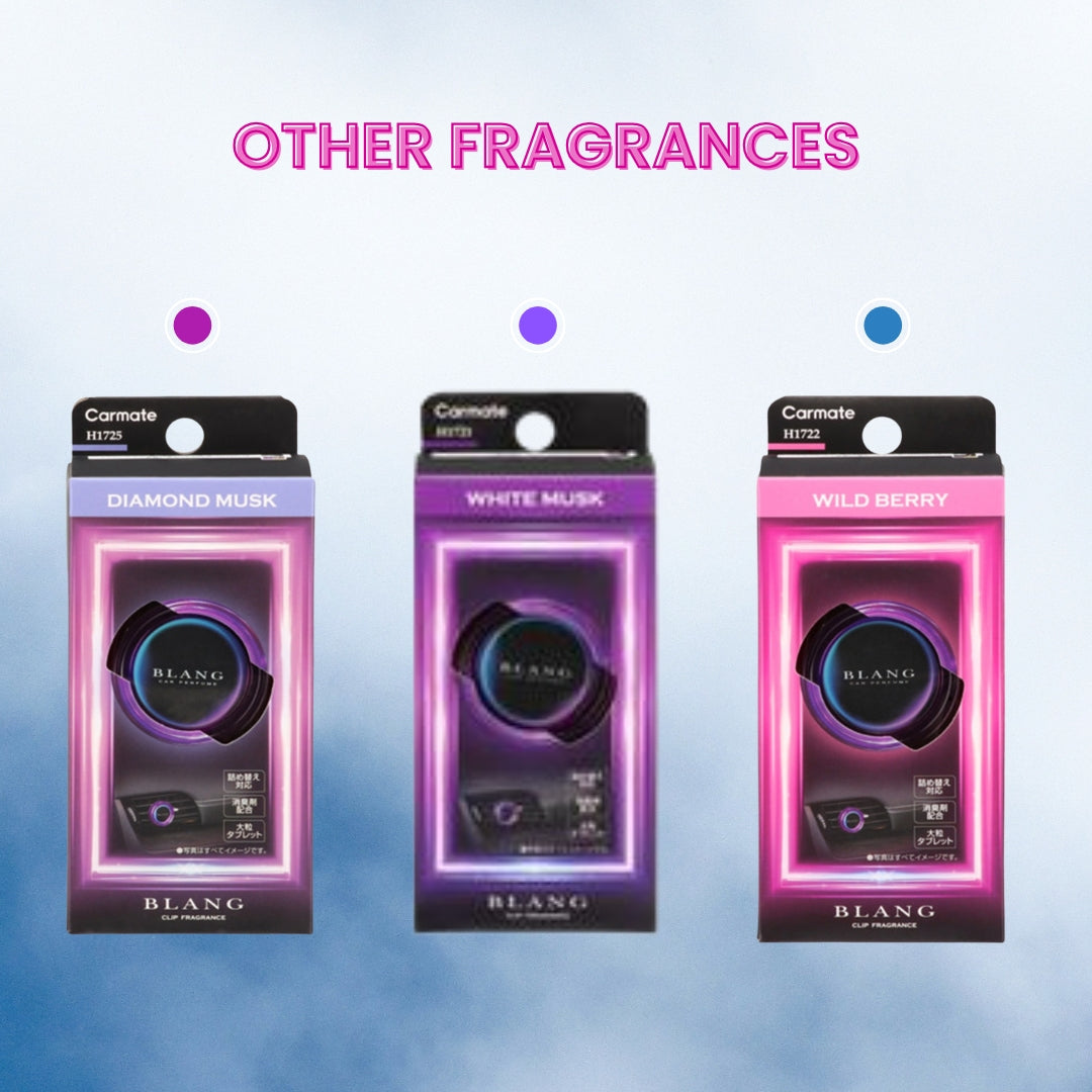 Carmate Blang Brilliant Shower Car Air Freshener Clip – Long-Lasting Odor Eliminating Car Perfume (30 Days)