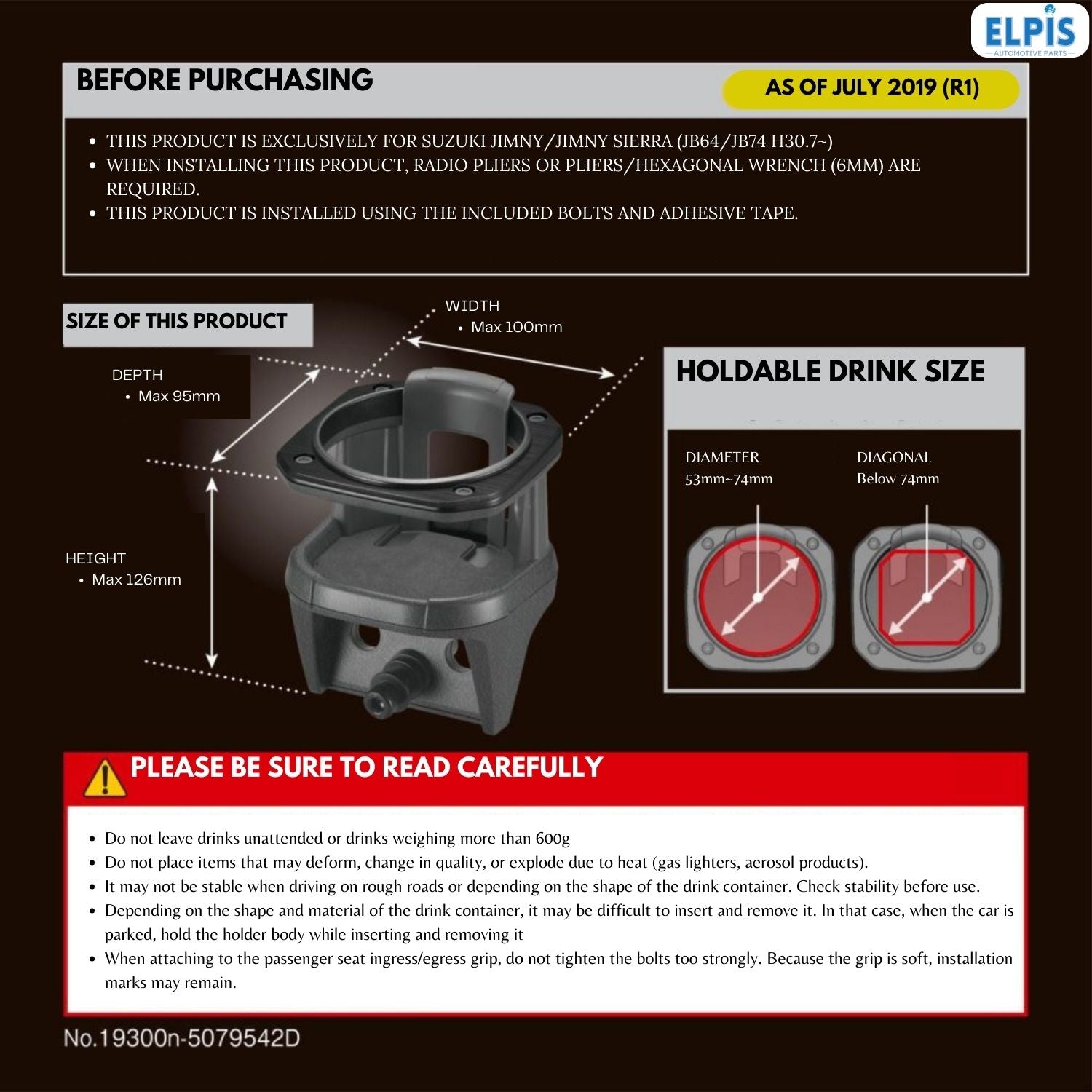 Drink Holder for Jimny| Car AC drink holder| Beverages holder for car - Elpis Auto