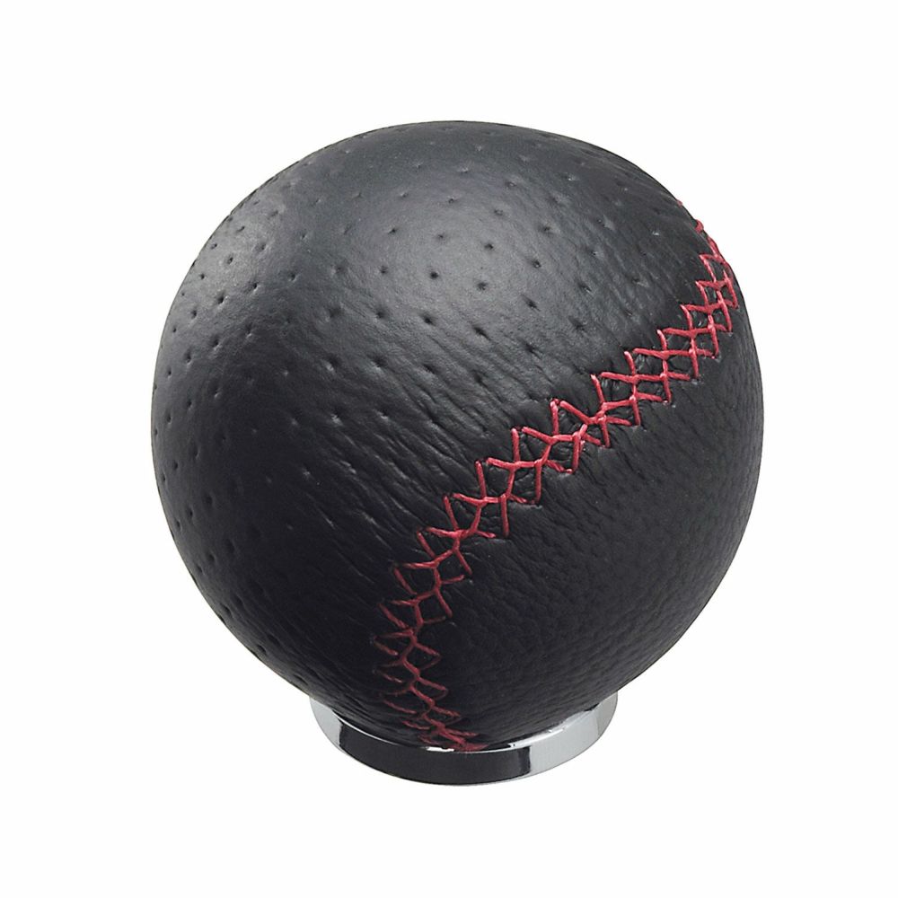 Leather Gear Knob with Red Stitching – Premium Car Interior Upgrade - Elpis Auto