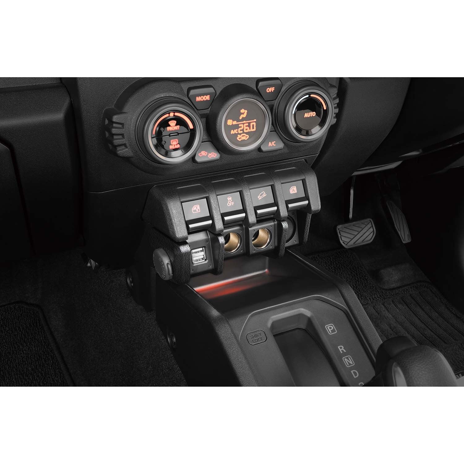 JIMNY- 2 Sockets + 2USB + High power Max Rating 3A- Downlight - Elpis Auto