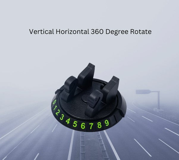 360 Deg Mobile Holder with Parking Number Card - Elpis Auto
