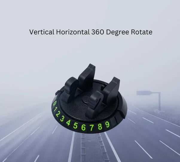 360 Deg Mobile Holder with Parking Number Card - Elpis Auto