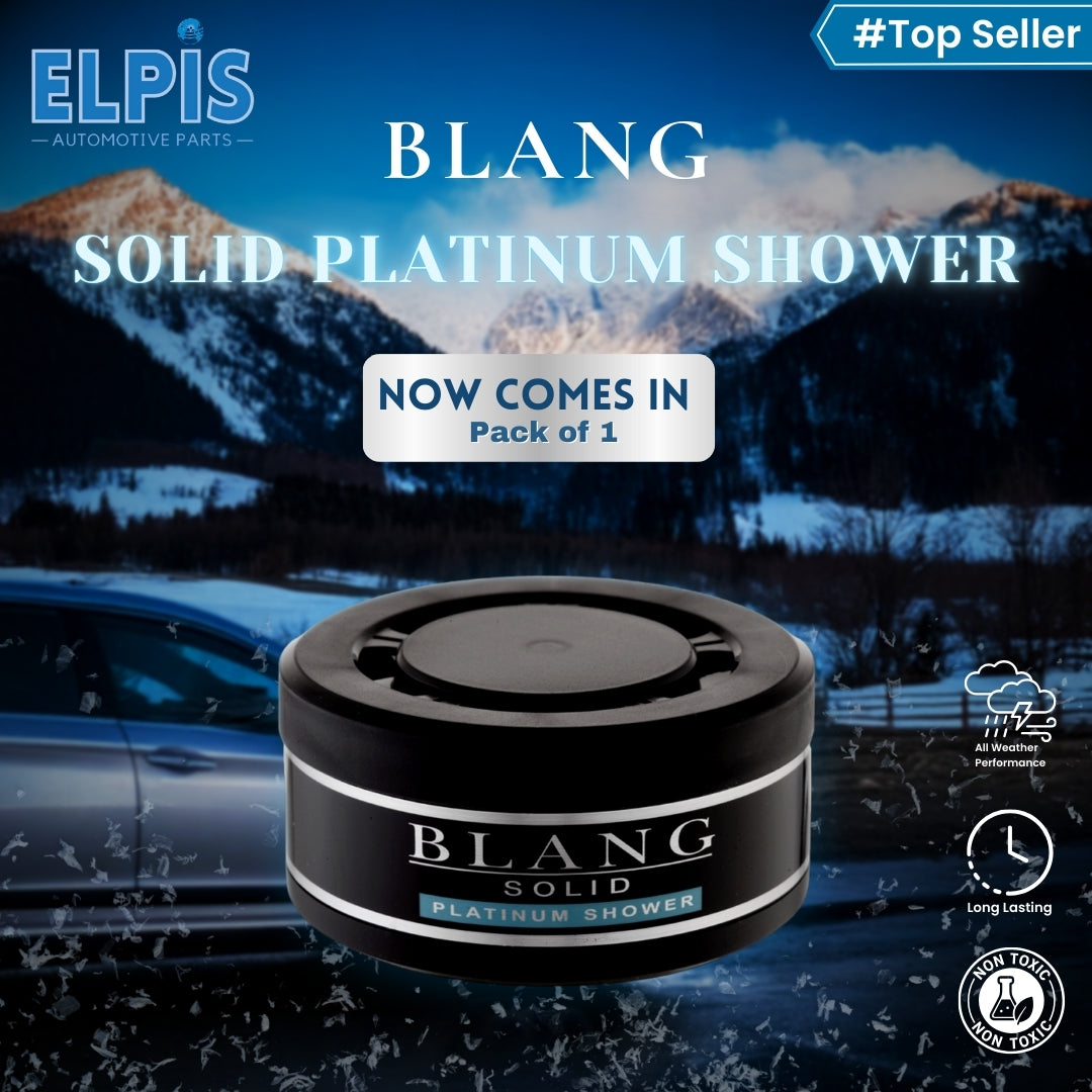 Blang Solid Air Freshener - Platinum Shower Scent, Long-Lasting Car Fragrance, Gel-Based, Non-Toxic 60g