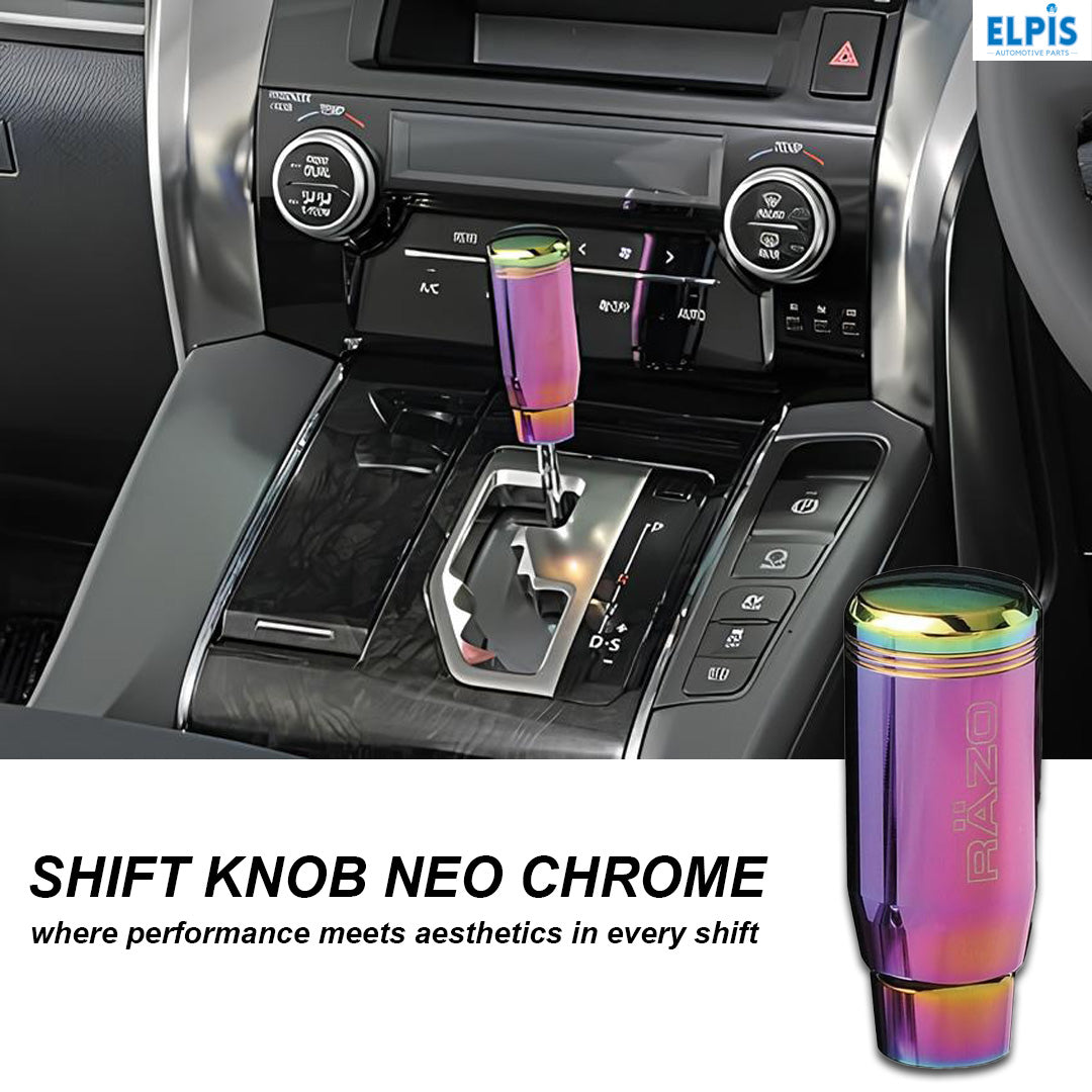 Titanium Coated Neochrome Gear Shift Knob - Universal Fit, Stylish Design, Durable, Easy Installation - Elpis Auto