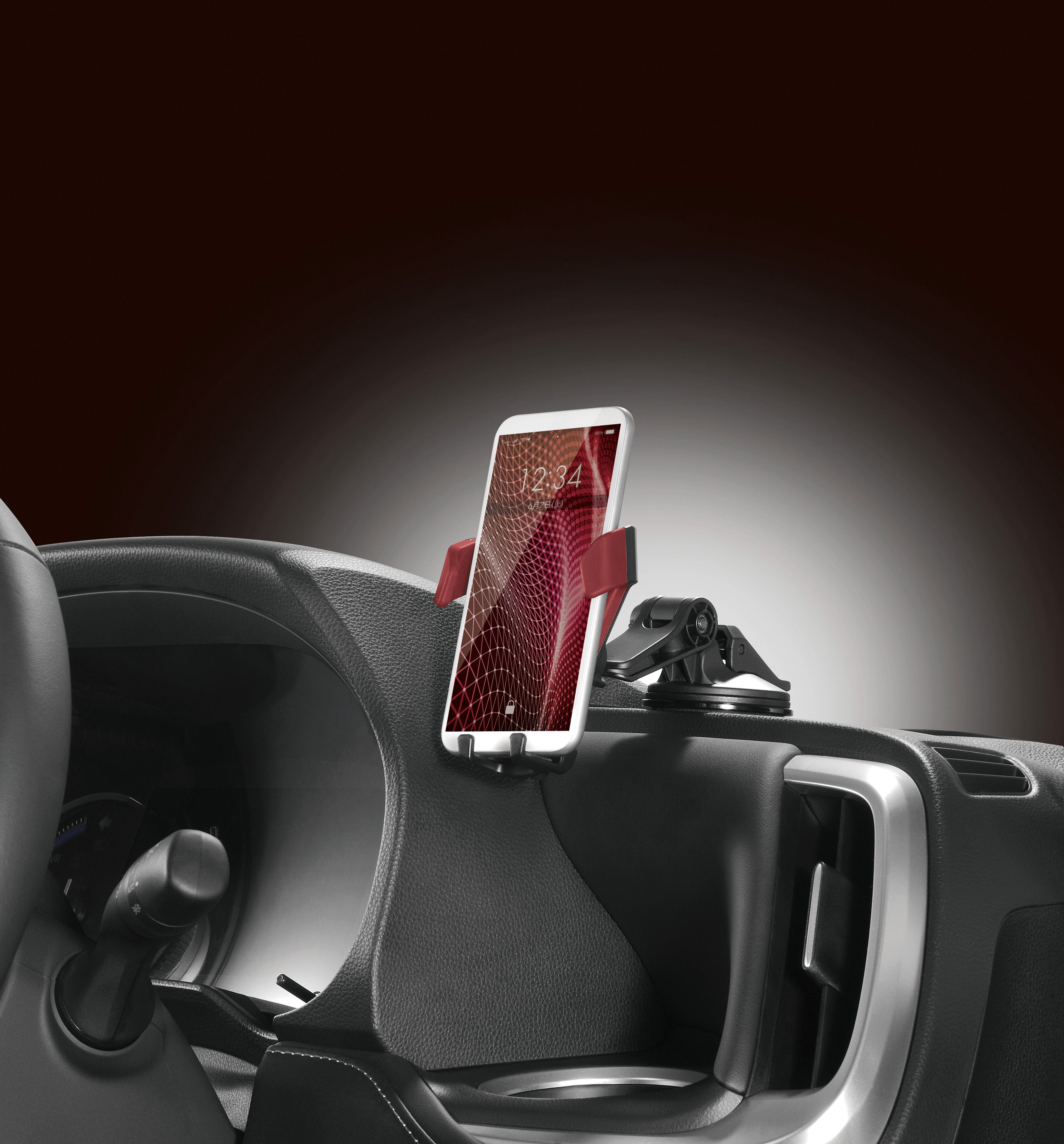 Car Smartphone Holder, Red - Elpis Auto