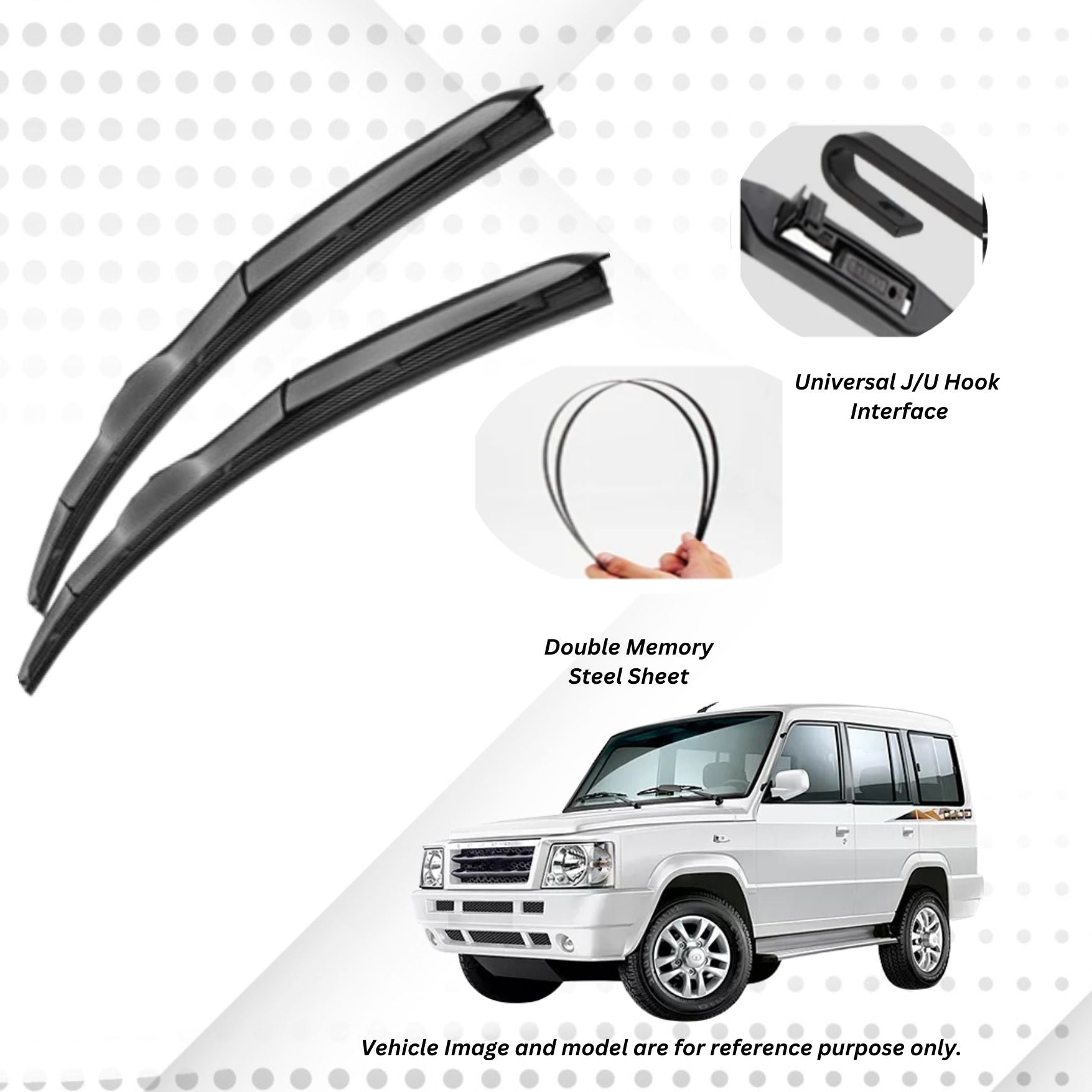 For TATA Sumo/Grande/Super Ace ELPIS® Premium Quality Hybrid Wiper Blades, DIY