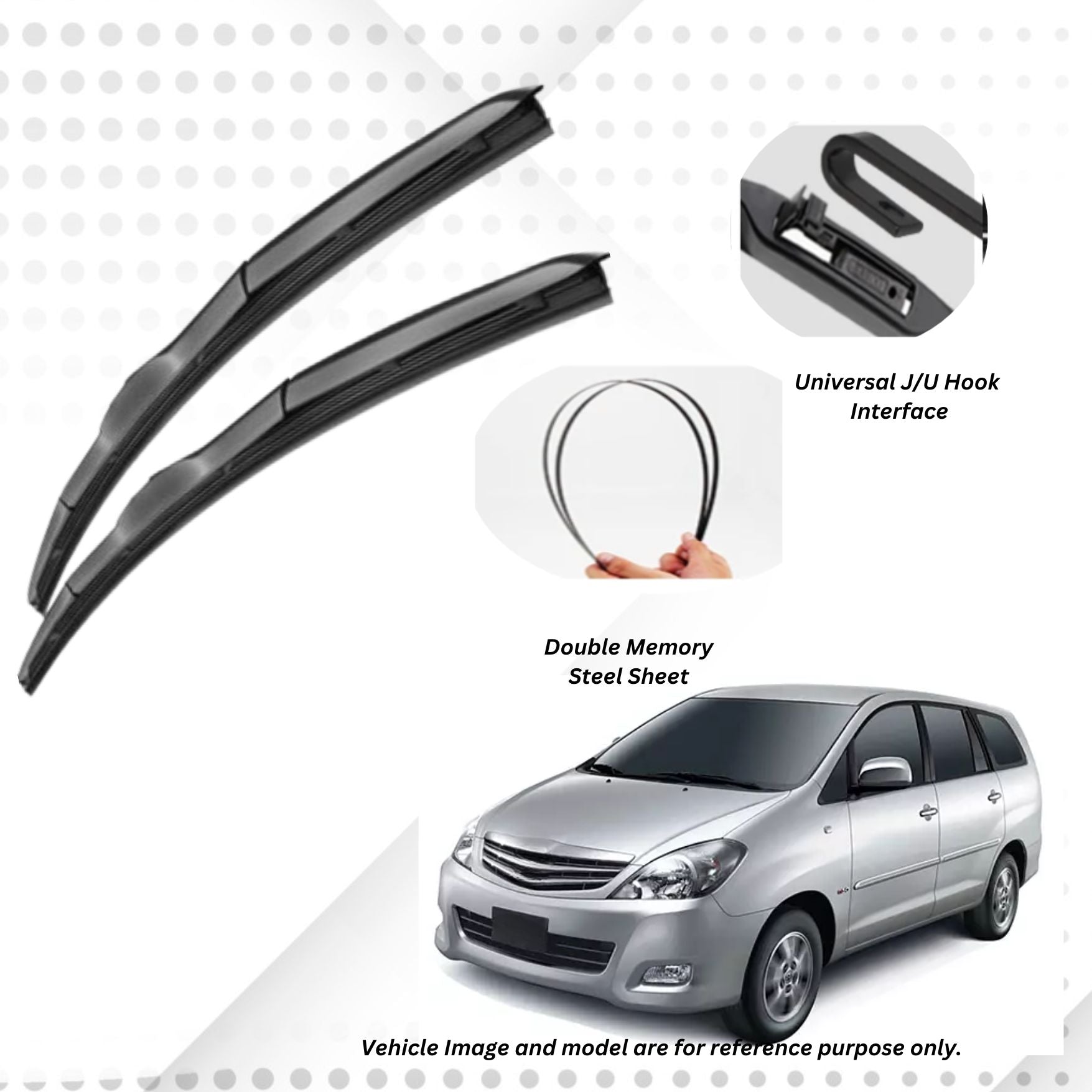 For Toyota Innova ELPIS® Premium Quality Hybrid Wiper Blades, DIY