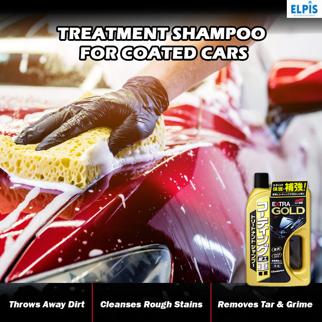 EXTRA GOLD Treatment Shampoo for Coated Cars - Premium Car Wash, Enhances Coating, Protects Paint, 500ml - Elpis Auto