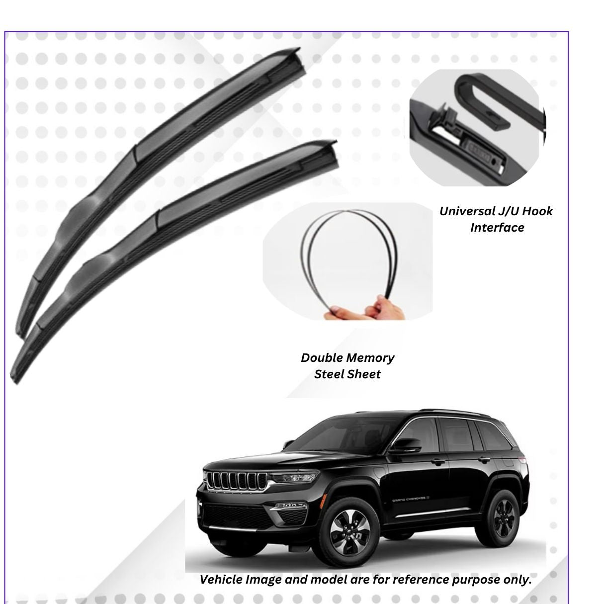 For Jeep Grand Cherokee ELPIS® Premium Quality Hybrid Wiper Blades, DIY