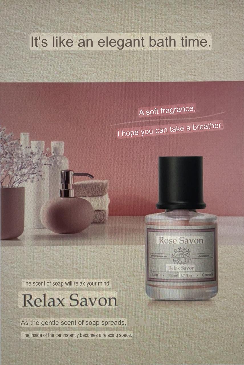 Carmate Rose Savon Car Air Freshener – Relax Savon Collection by Carmate (110ml)