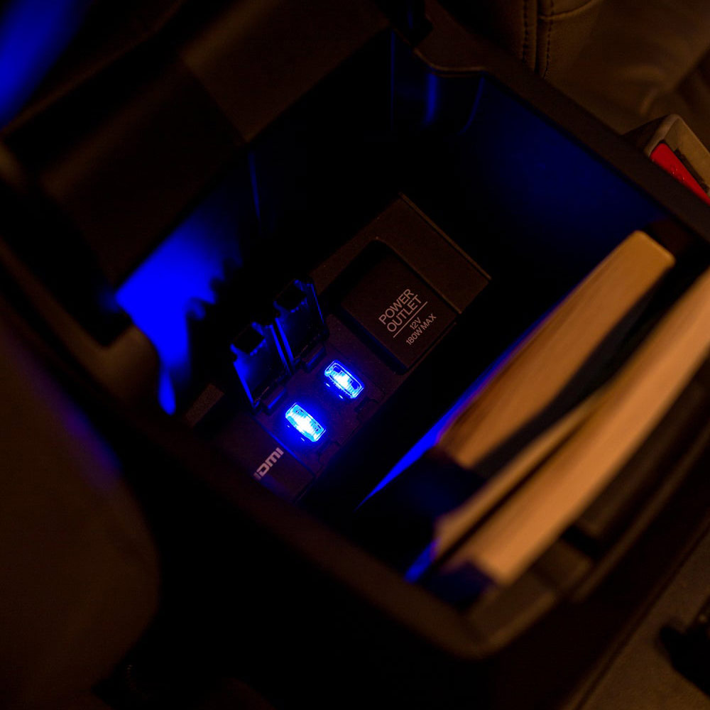 Illuminated USB Port Cover for Cars - Universal Fit, LED Light, Easy Installation, Durable Protection - Elpis Auto
