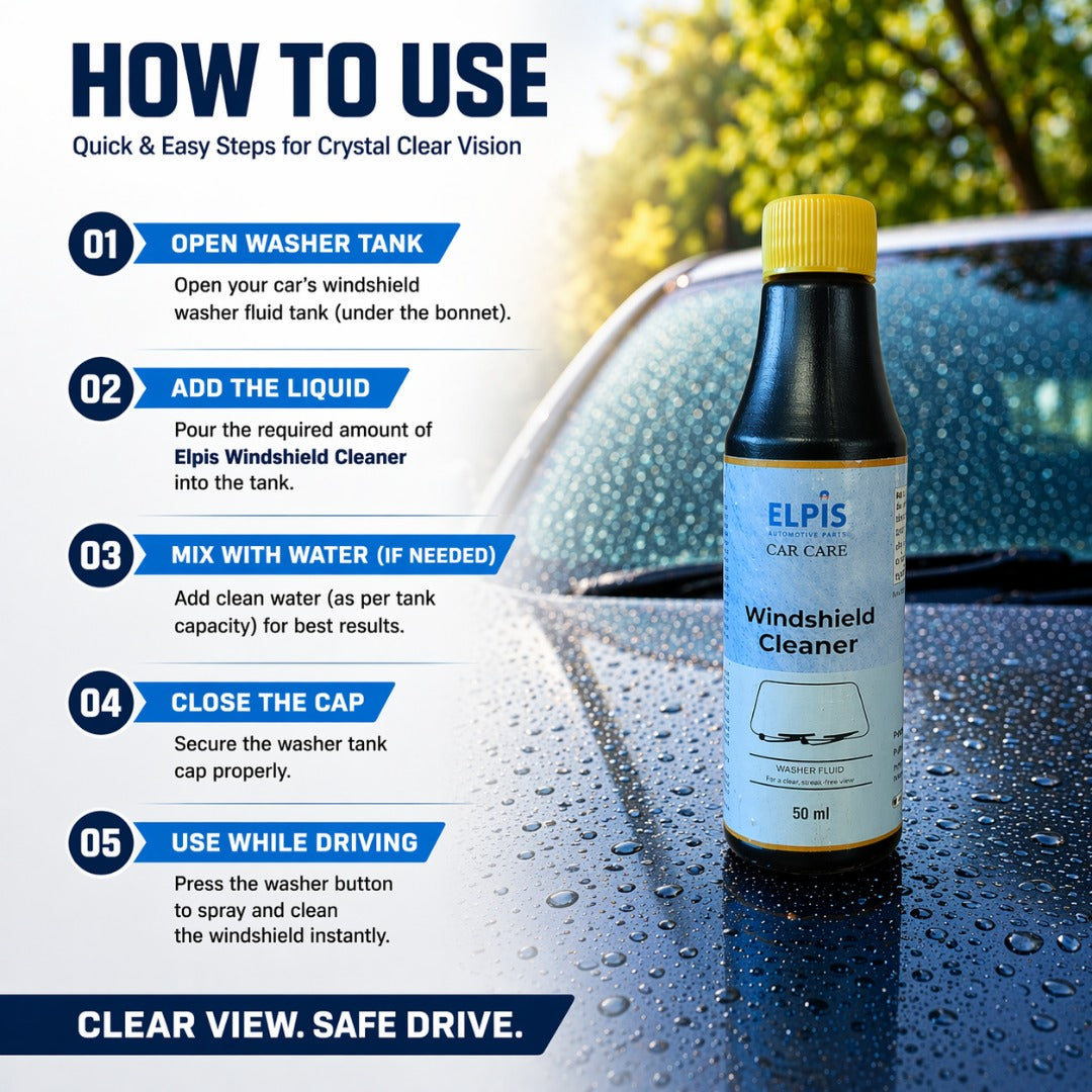 Elpis Windshield Cleaner 50ml | Car Washer Fluid