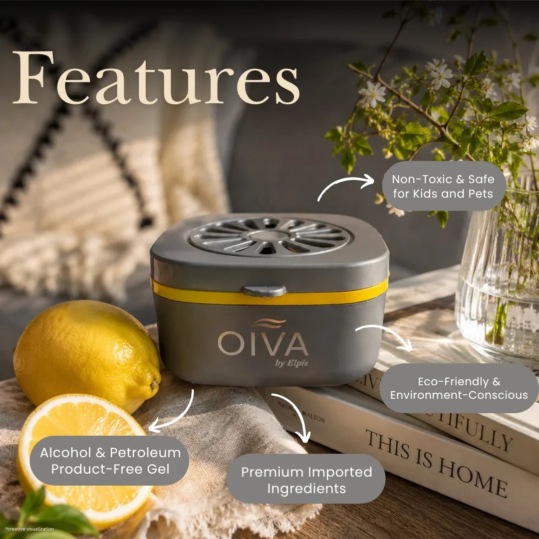 OIVA Citrus Air Gel Car Perfume – Refreshing Dashboard Air Freshener (70g)