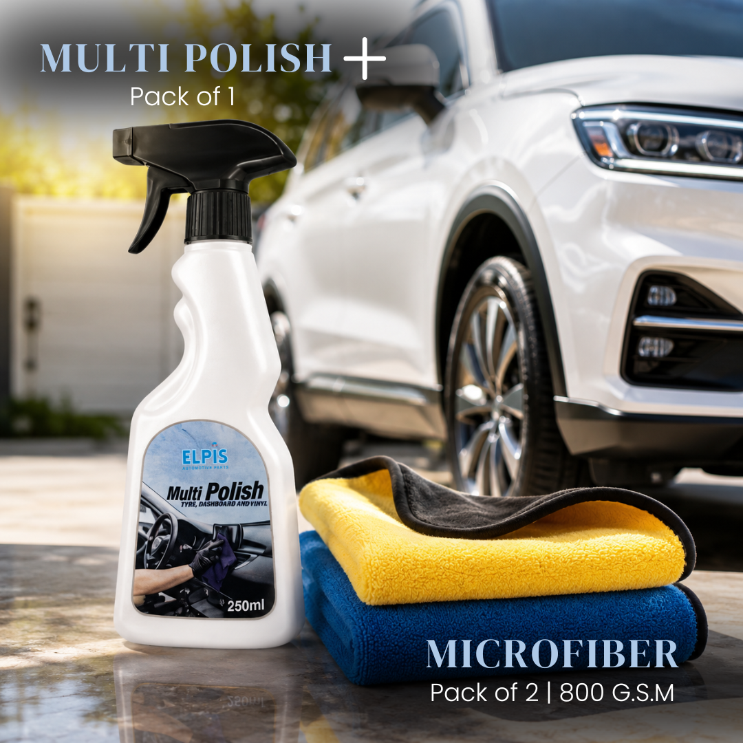 Elpis Multi Polish + Microfiber Towel 800 GSM Combo