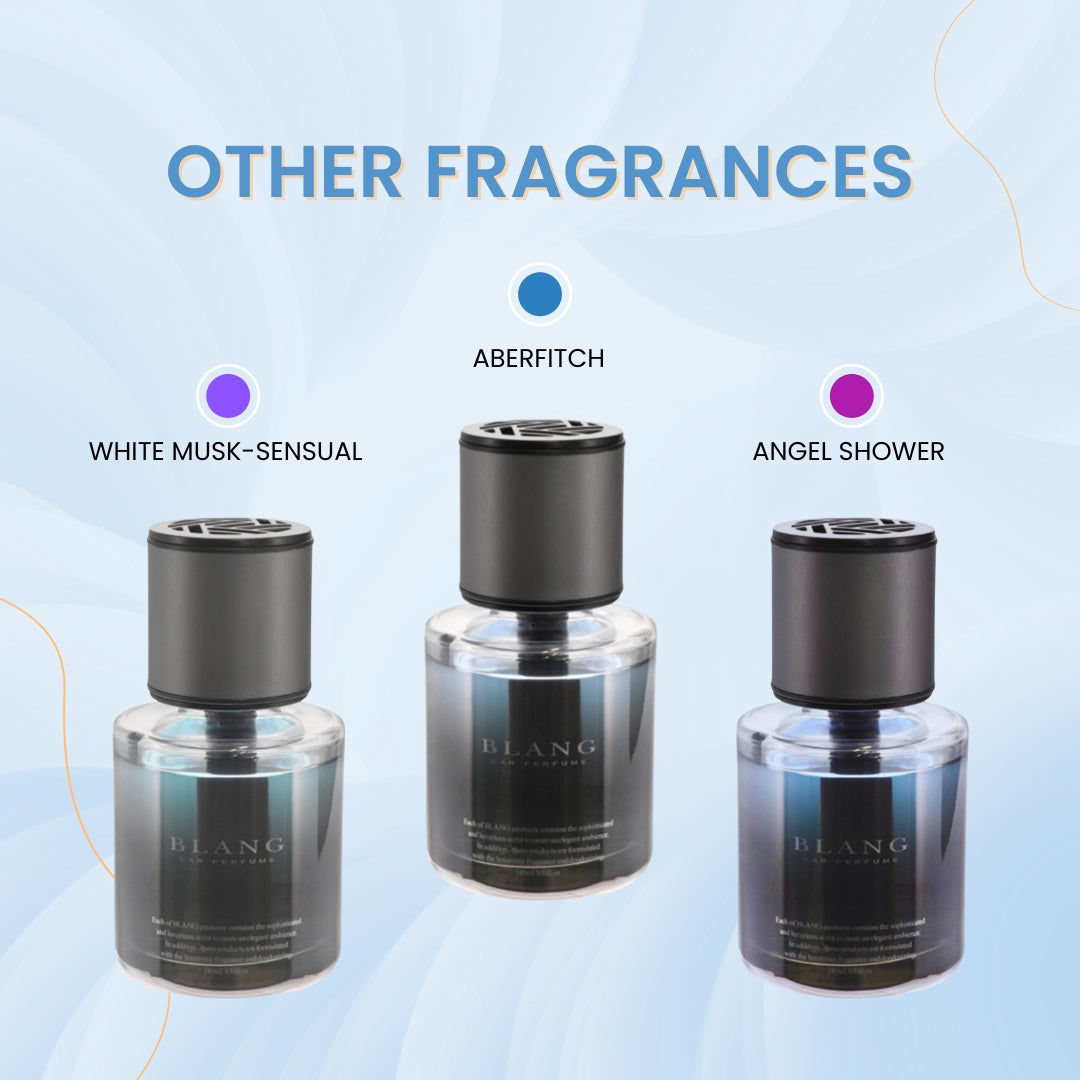 Carmate BLANG Liquid BX White Musk Car Air Freshener – Luxury Car Perfume & Deodorizer (110ml, Lasts up to 45 Days)