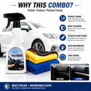 Elpis Multi Polish + Microfiber Towel 800 GSM Combo