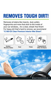 Carmate XCLEAR Premium Anti-Fog Wet Wipes for Car Windshields & Windows | 3-Layer Anti-Fog Sheets | Cleans Dirt, Pollen & Oil | Pack of 12