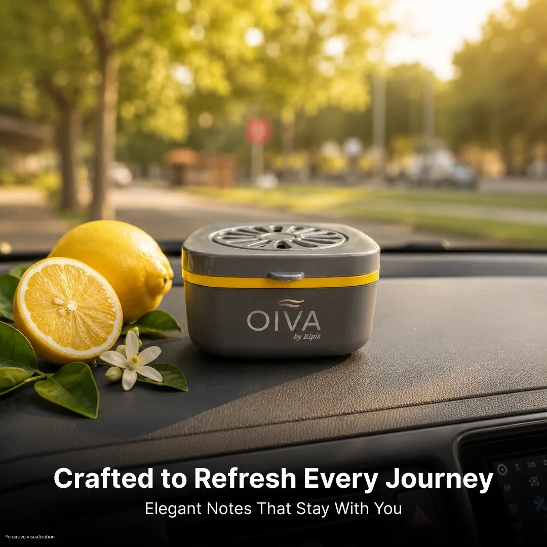 OIVA Citrus Air Gel Car Perfume – Refreshing Dashboard Air Freshener (70g)