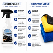 Elpis Multi Polish + Microfiber Towel 800 GSM Combo