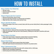 Step-by-step guide to install 3D car floor mats: gather materials, prep interior, position & secure mats, maintenance tips
