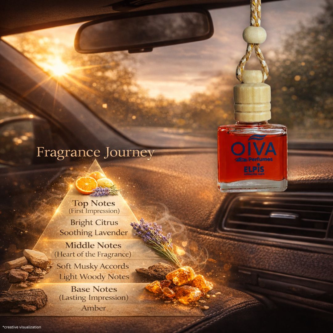 Elpis OIVA Classic Musk Car Perfume – A Calm, Timeless Blend of Citrus, Lavender & Musky Woods