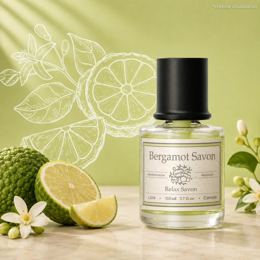 Carmate Bergamot Savon Relax Soap Car Air Freshener – 110ml Premium Japanese Deodorizer