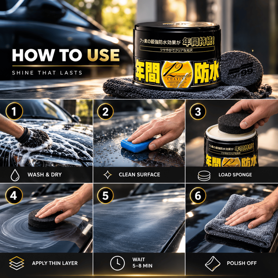 Soft99 Fusso Coat 12 Months Wax for Dark Cars - 200g