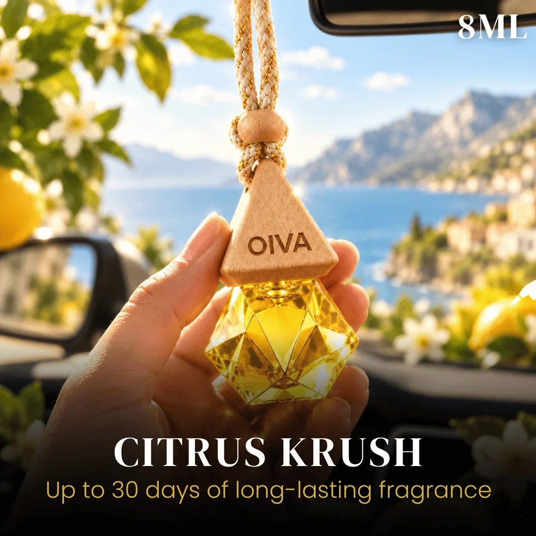 OIVA car hanging perfume Delta Series – best car perfume India Citrus Krush variant