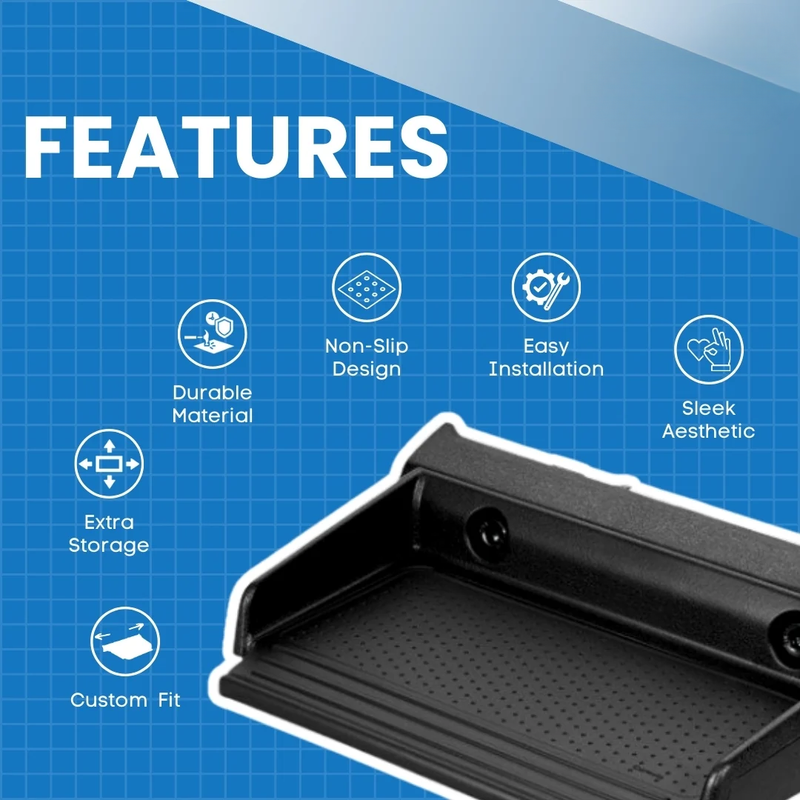 Carmate NZ819 Car Tray, Exclusively for Jimny (JB64), Jimny Sierra (JB74), Tray, Table, Non-Slip, with Mat, Black