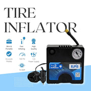 Portable 12V car tire inflator with 100 PSI gauge, mini design for quick inflation, 10 AMP power