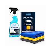 Elpis Glass Cleaner & Microfiber Cloth 350 GSM – Pack of 3