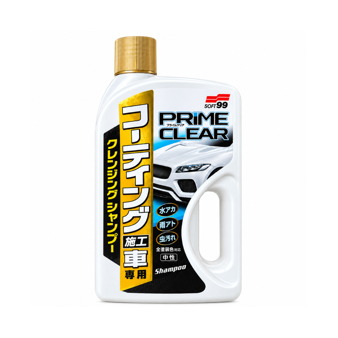 SOFT99 Prime Clear Shampoo 750ml – Cleansing Shampoo for Car Body Wash
