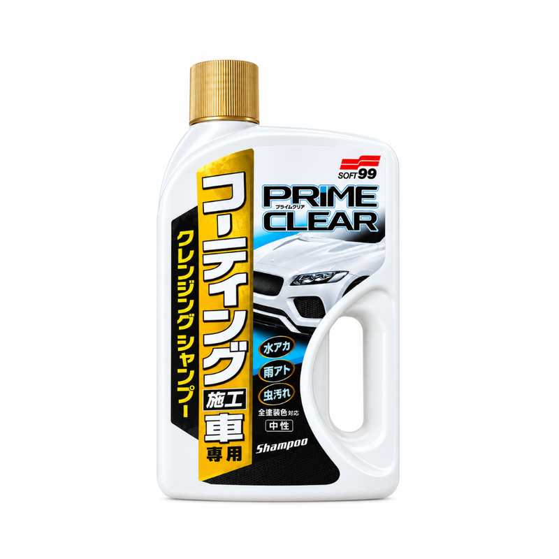 SOFT99 Prime Clear Shampoo 750ml – Cleansing Shampoo for Car Body Wash