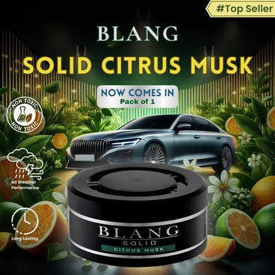 Blang Solid Air Freshener - Citrus Musk Scent, Long-Lasting Car Fragrance, Gel-Based, Non-Toxic 60g