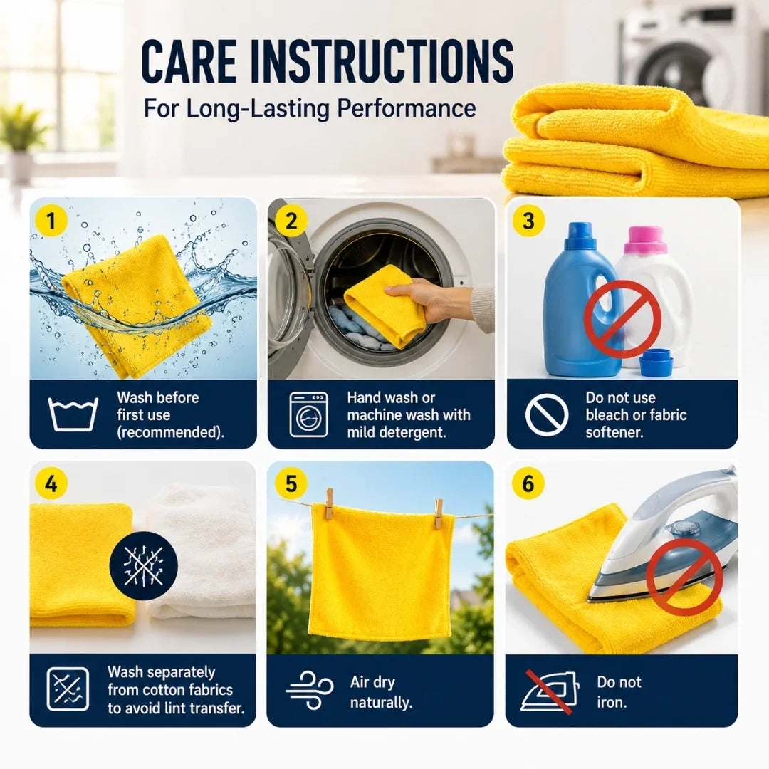 Microfiber Towel 800 GSM – Pack of 2 Premium Plush Car Drying & Buffing Towels