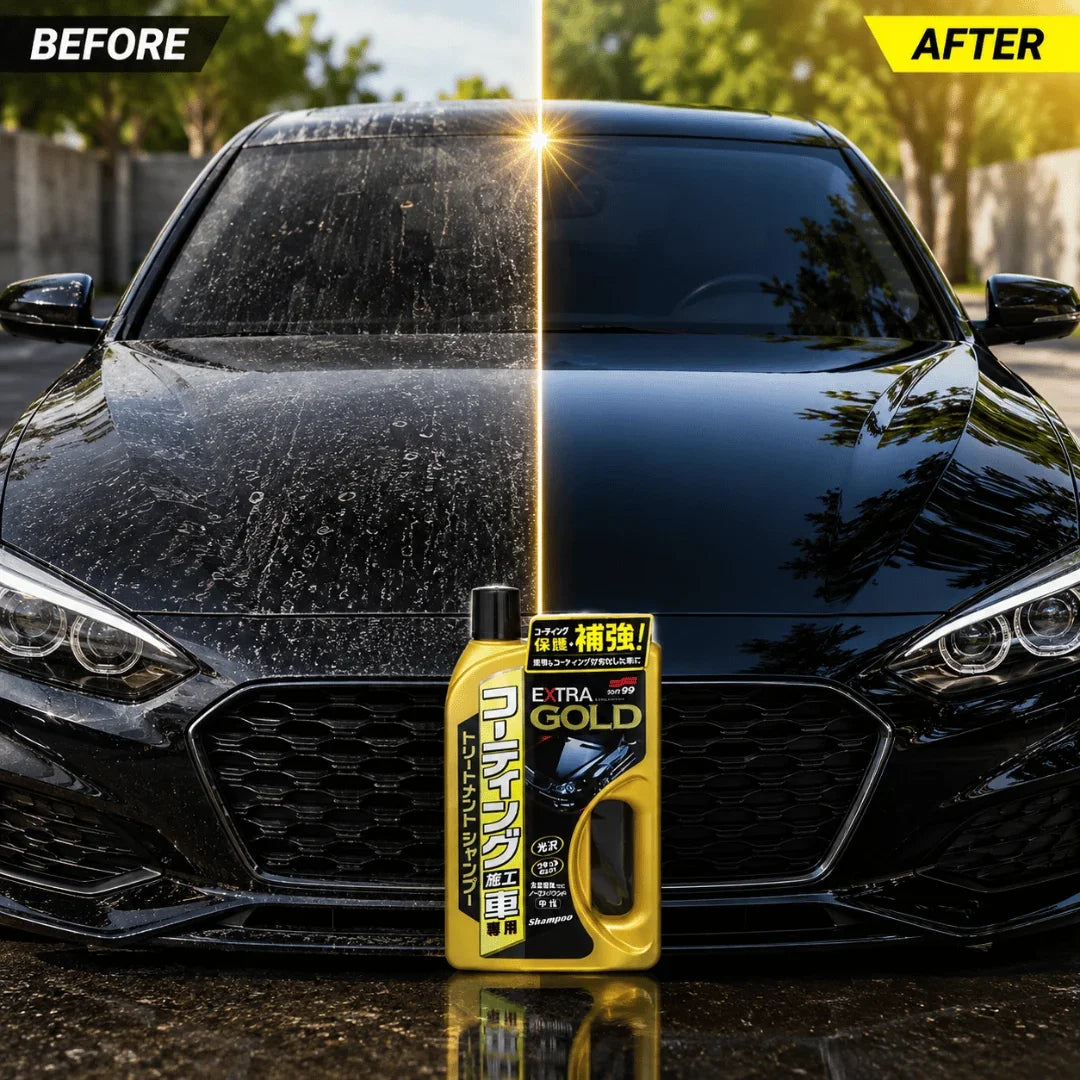 EXTRA GOLD Treatment Shampoo for Coated Cars - Premium Car Wash, Enhances Coating, Protects Paint, 500ml