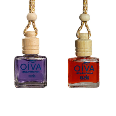 Elpis OIVA Orchid Bloom + Classic Musk Car Perfume Combo (Pack of 2) – Long-Lasting Luxury Car Air Freshener with Lemon Citrus, Jasmine, Lily, Lavender & Musky Amber Notes