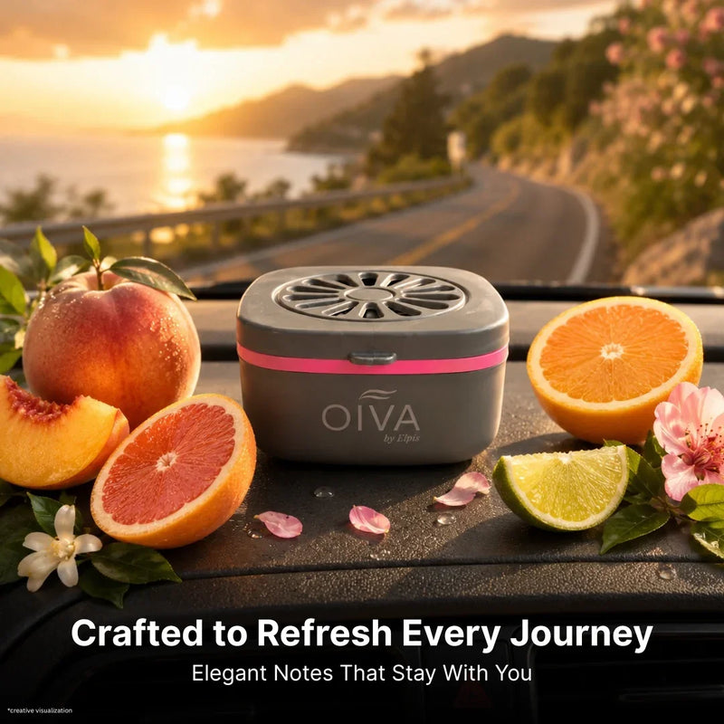 OIVA Floral Wave Gel Car Perfume – Long Lasting Dashboard Air Freshener (70g)