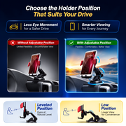 CARMATE SA32 Car Smartphone Holder, Dashboard, Suction Cup Mount, Easy to Hold with One Hand, Wing Catch, Red
