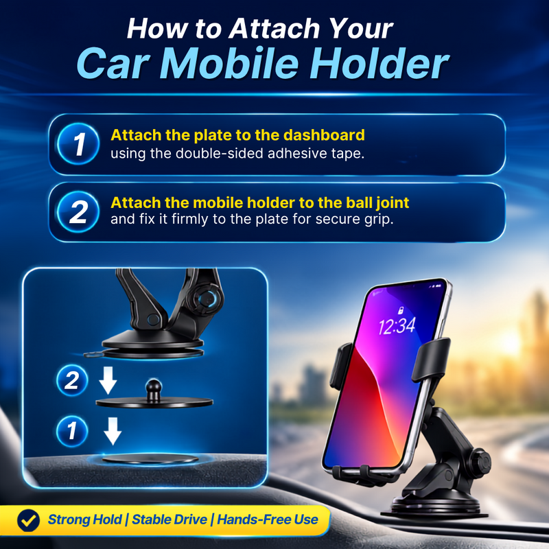 CARMATE SA32 Car Smartphone Holder, Dashboard, Suction Cup Mount, Easy to Hold with One Hand, Wing Catch, Red